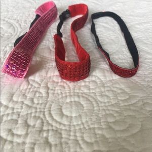 Three ‘glam bands’. Sequin headbands